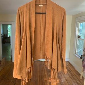 Faux Suede Fringe Jacket